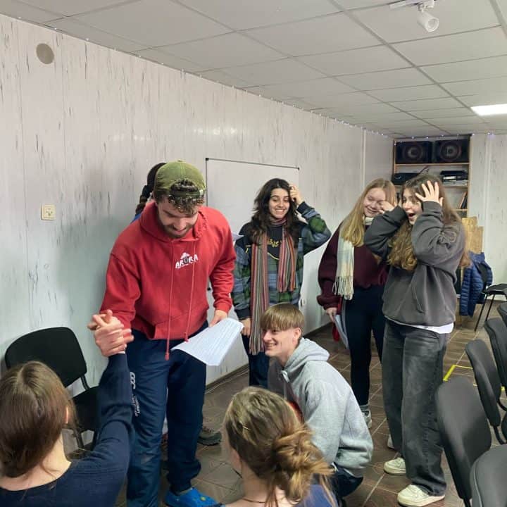 Bible skit rehearsals